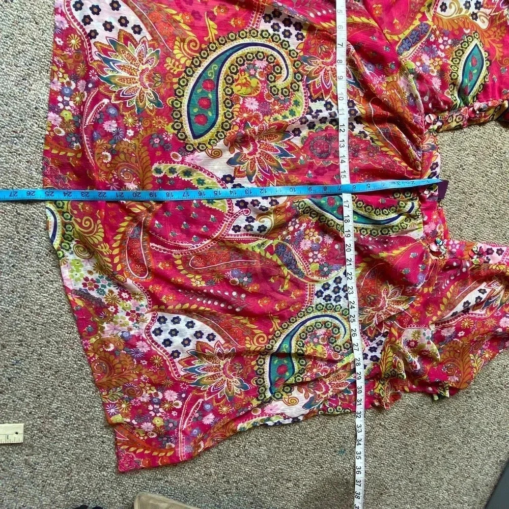 Tailliszime Boho Beachy Summer Art to Wear Casual Top Blouse Women Plus Size 34W - Picture 2 of 7